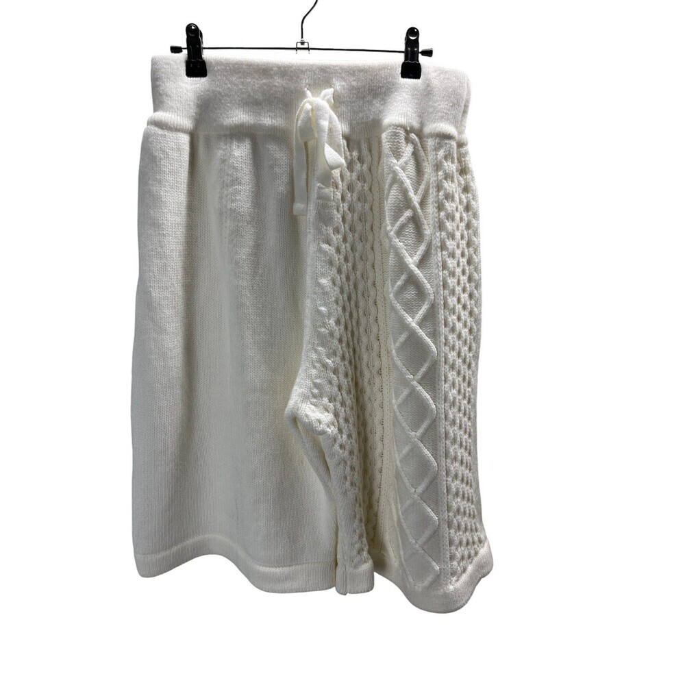 Family First Milano Shorts Women's Size XL White Braided Jogger Short NEW $219